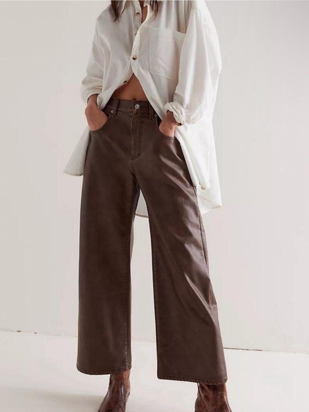 Free People Masha High Rise Wide Barrel Pants
